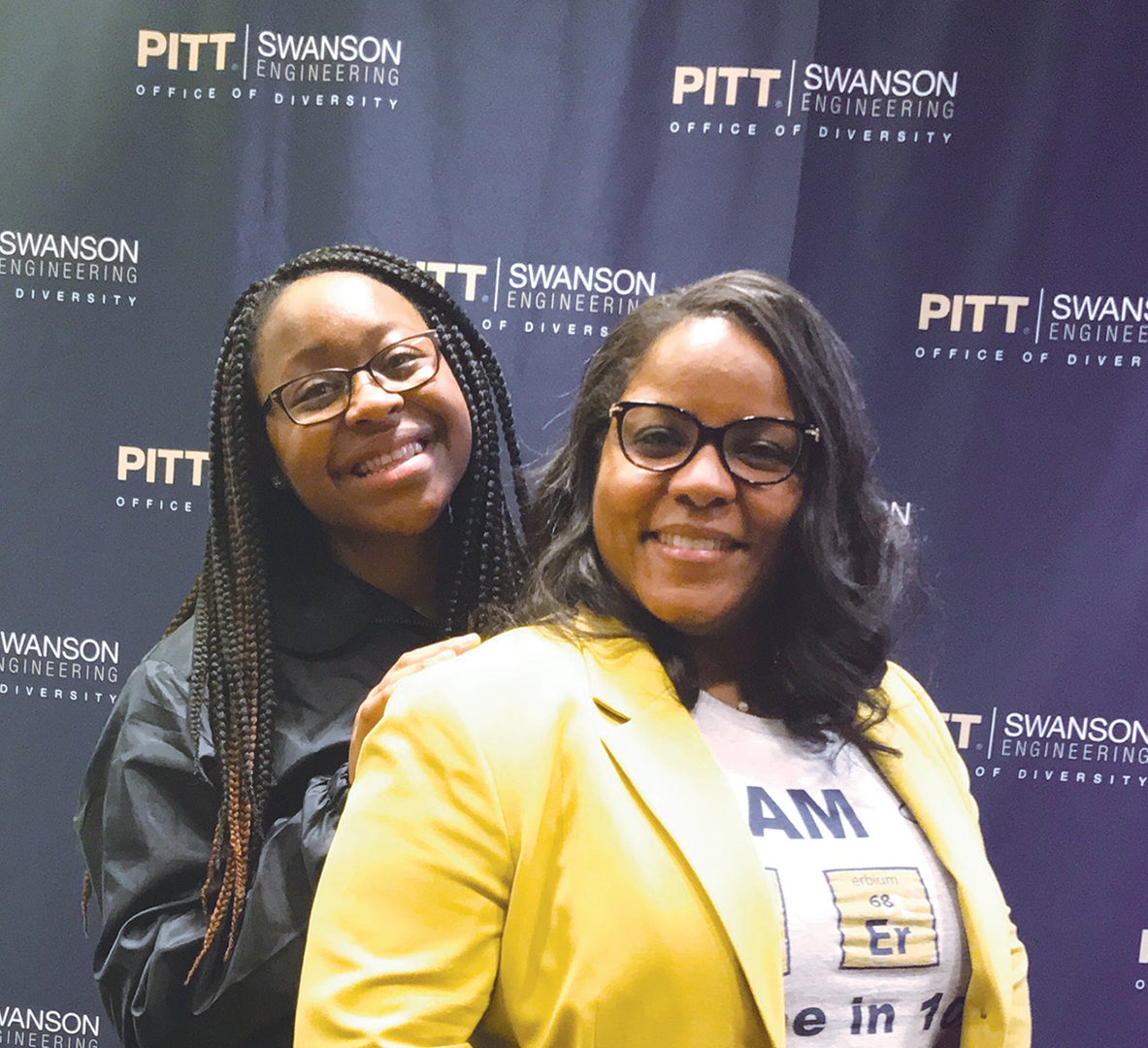 SaLisa Berrien (right) and Karl H. Lewis Scholar Victoria Mbakwe