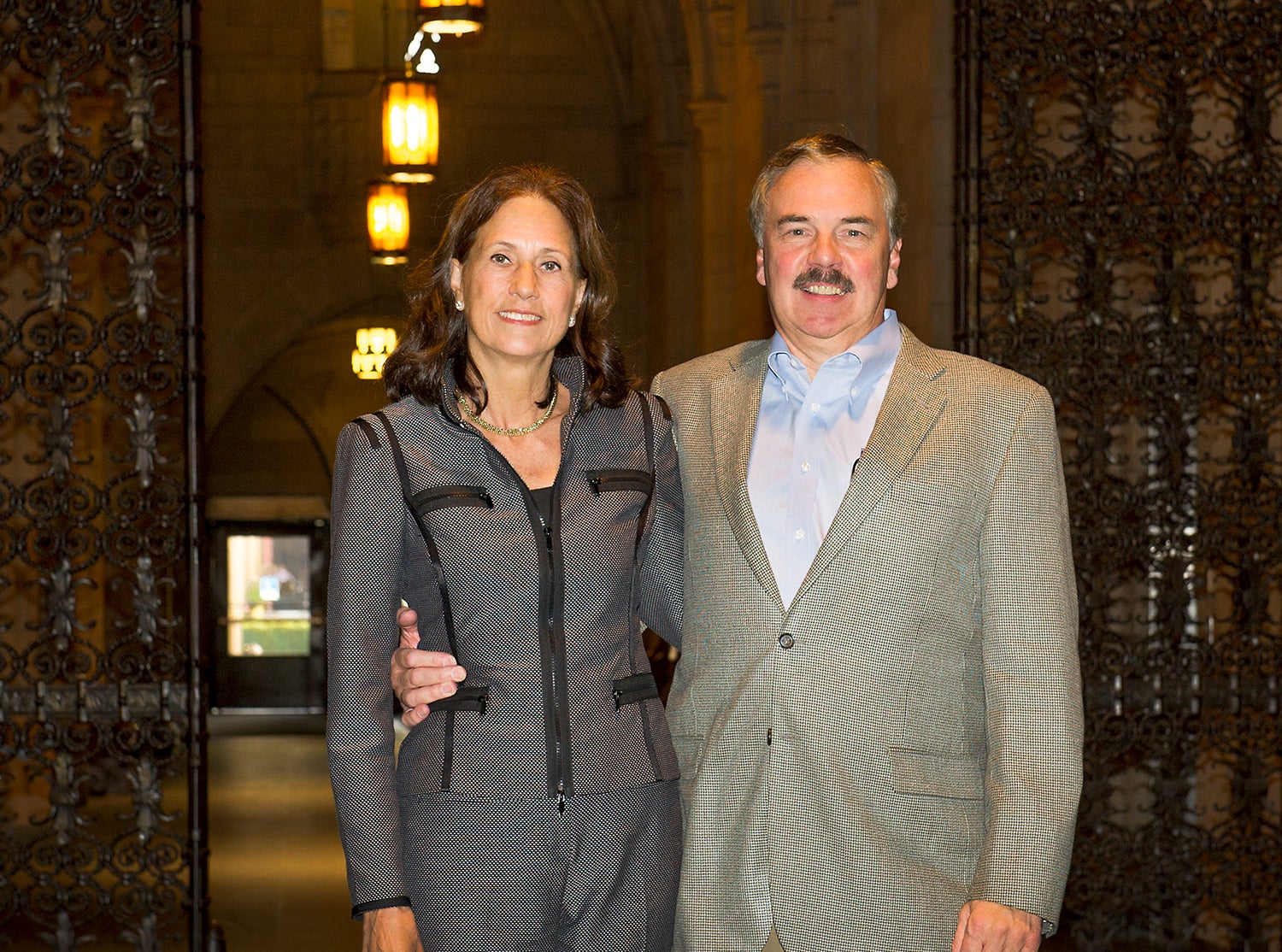 Marna and Tom Whittington in the Cathedral of Learning