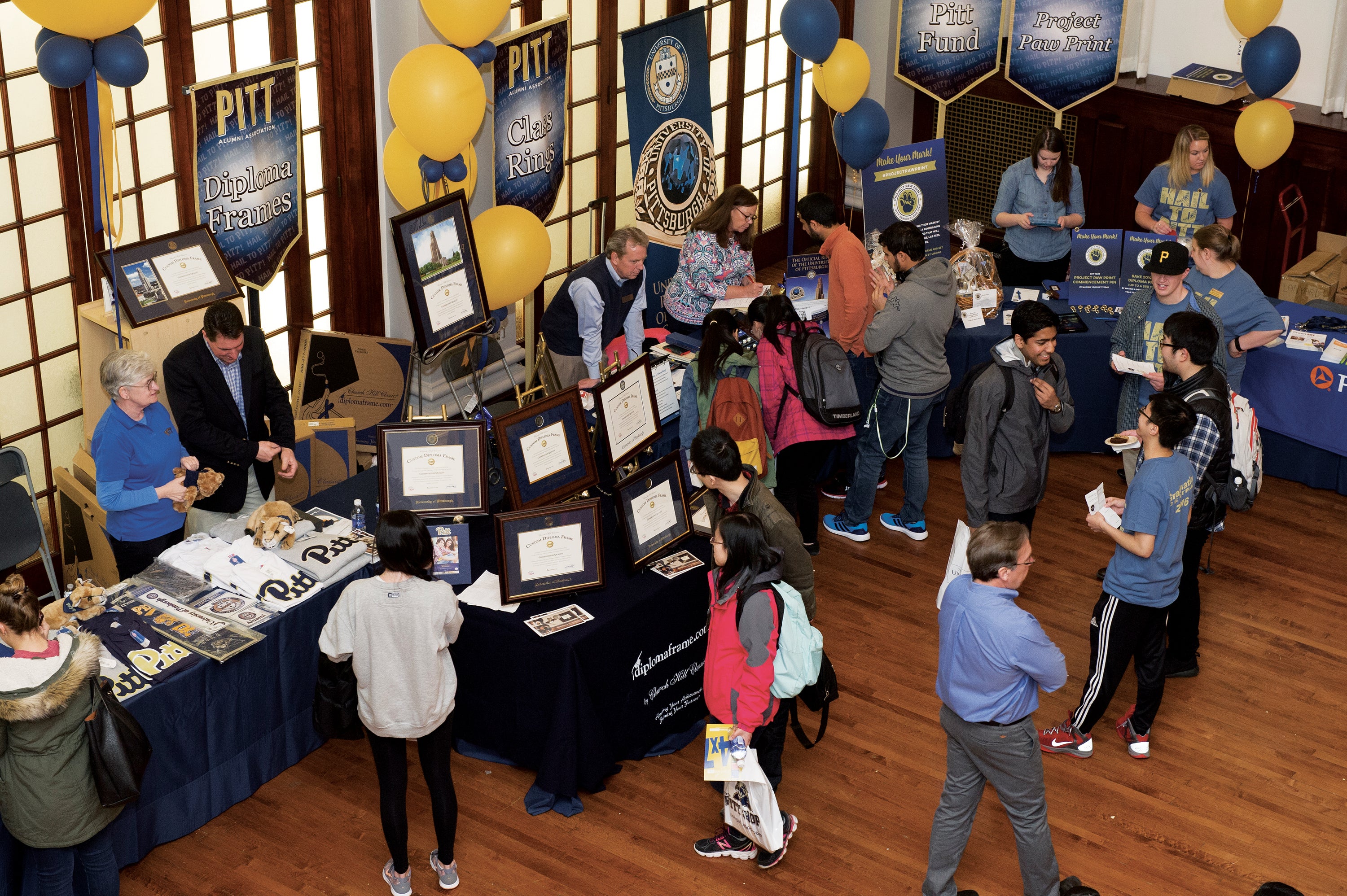 Graduation Central in Alumni Hall