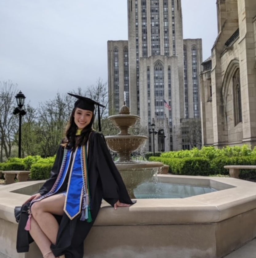 Victoria Chuah in graduation attire