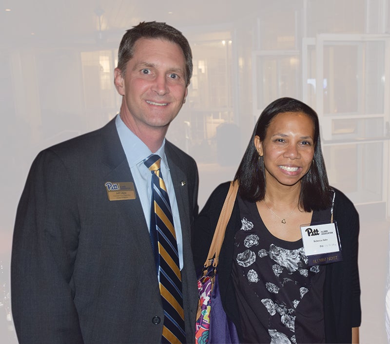 Jeff Gleim with Rebecca Jules (A&S ’99, SHRS ’02G) in Raleigh, N.C.