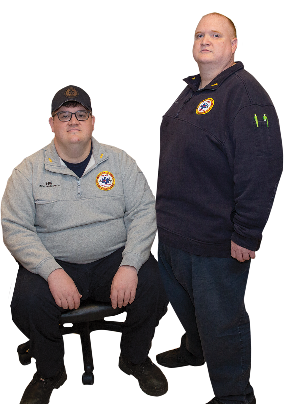 Two people in paramedic jackets
