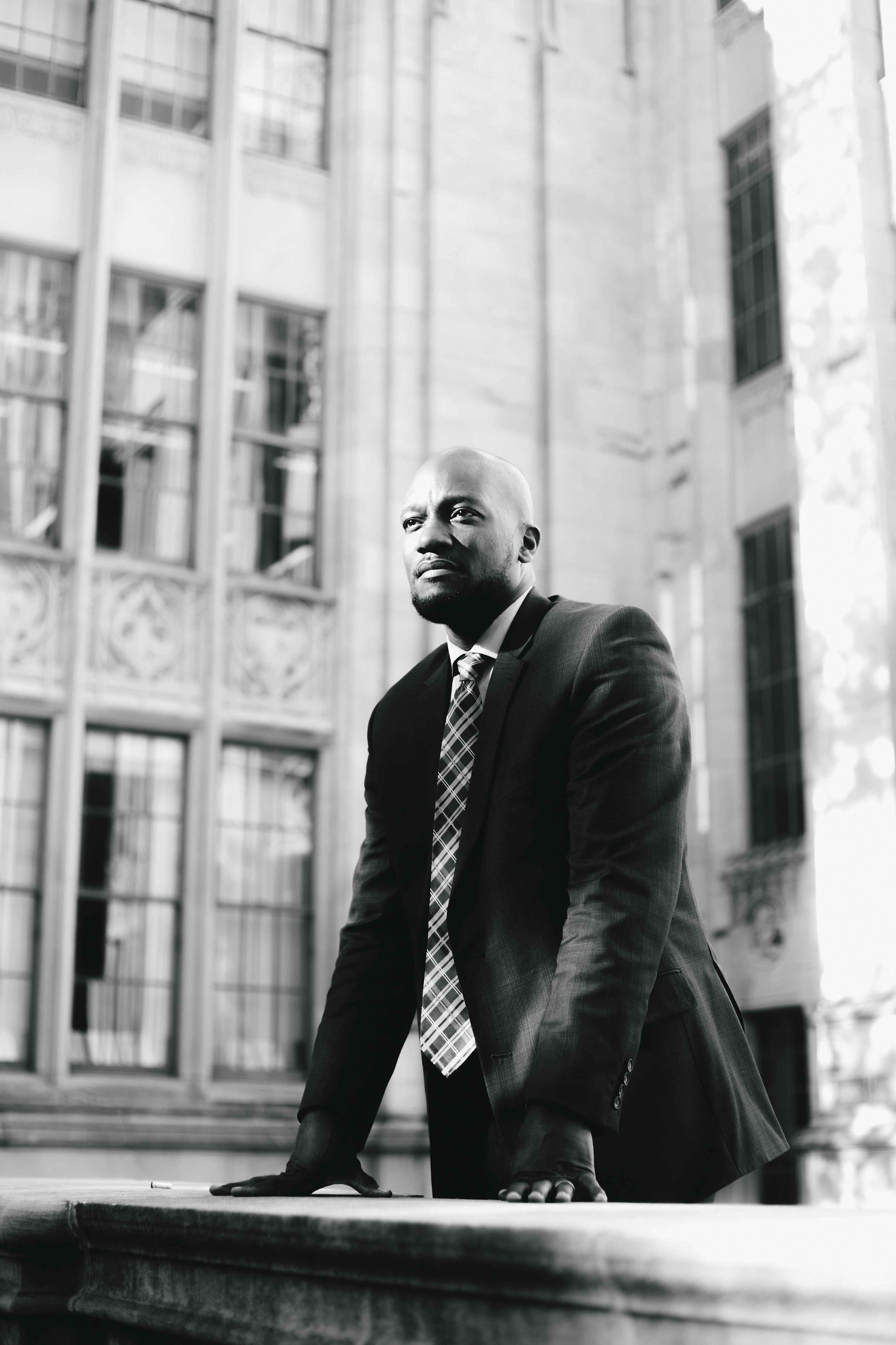 Kenyon Bonner outside of the Cathedral of Learning