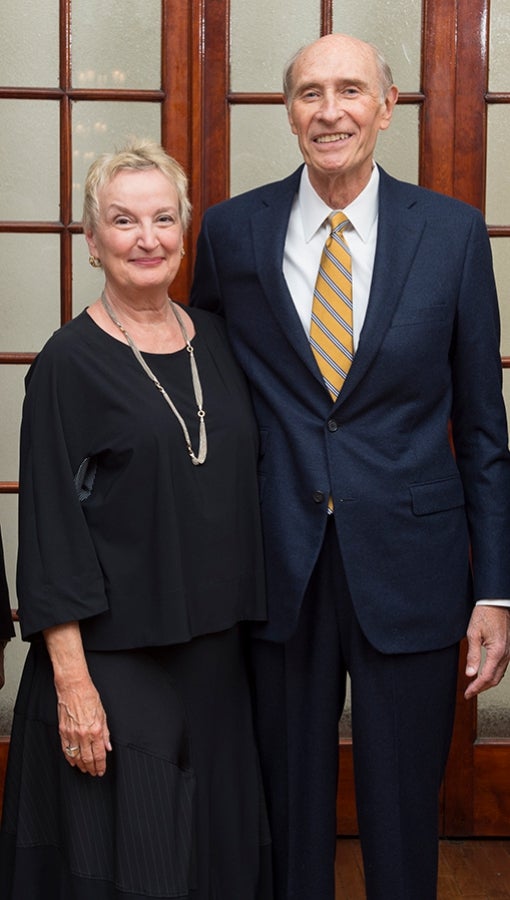 Leonard Berenfield, right, with wife Ann Gelke Berenfield