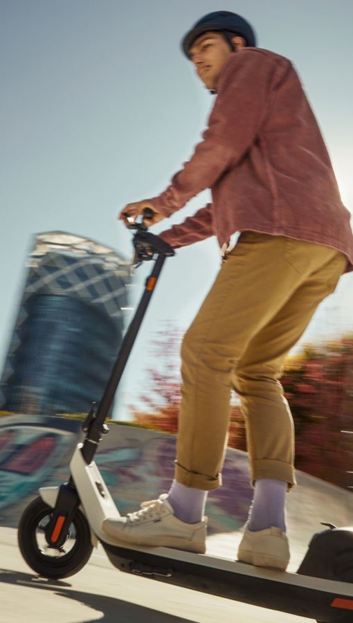 Person on an electric scooter