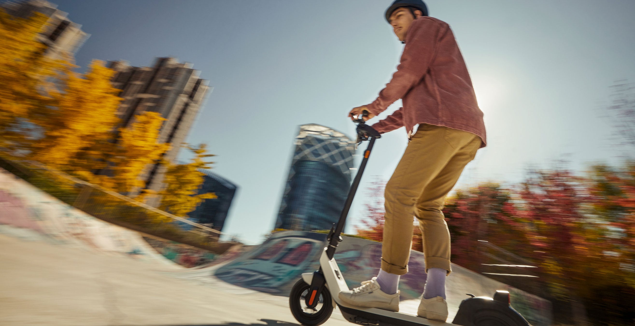 Person on an electric scooter