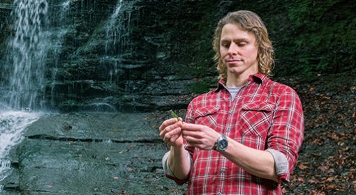 Adam Haritan on a trail outside of Pittsburgh