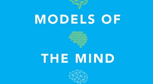 A blue book reads Models of the Mind in white letters