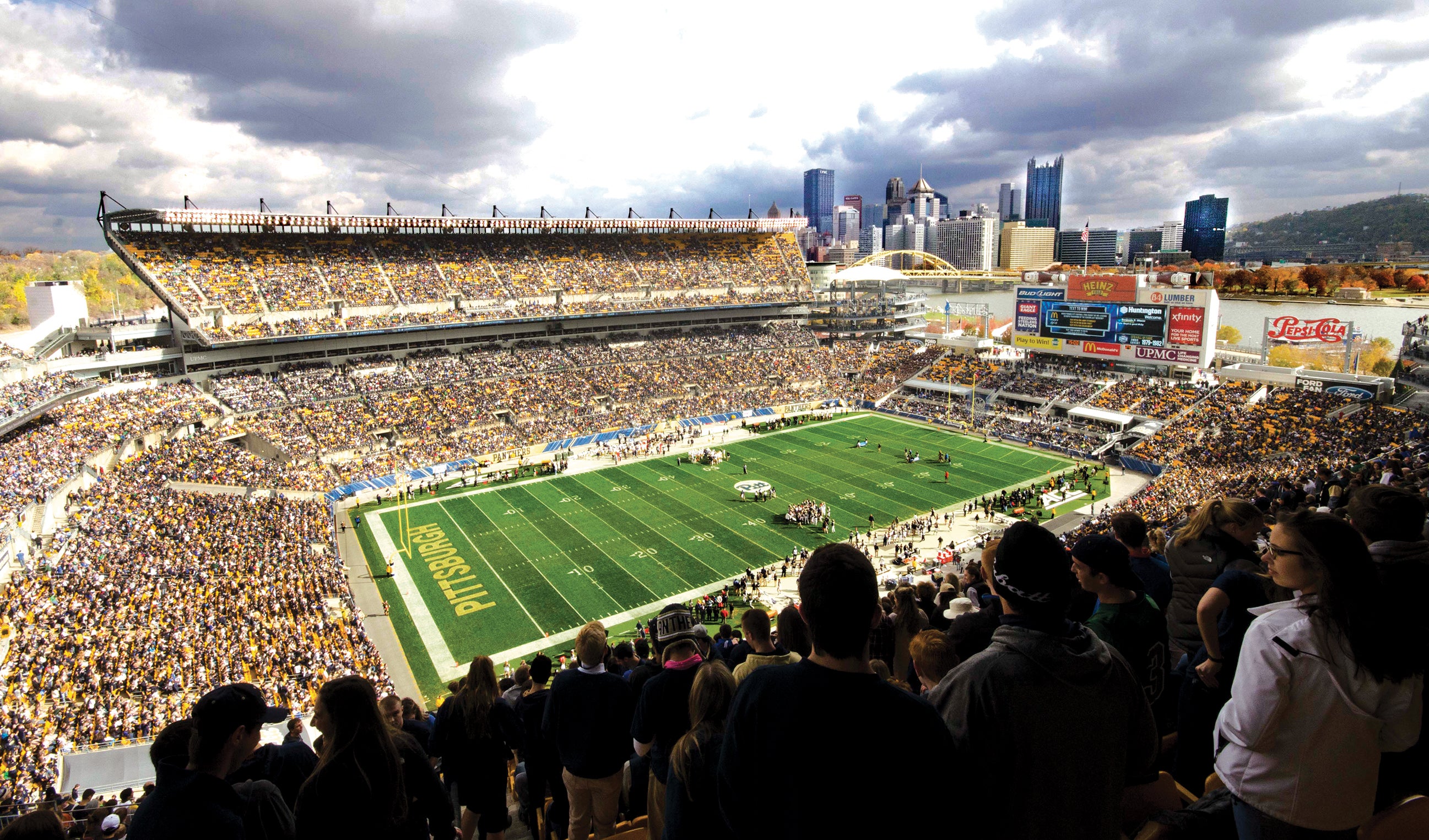 Heinz Field during a Pitt Panthers game day in the fall