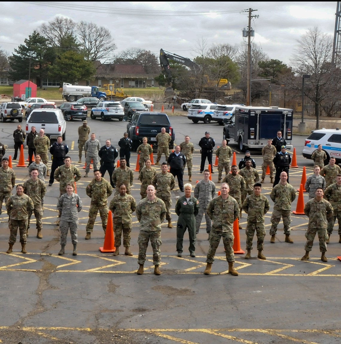 Brian Gahan (front row, first on right) and his team of reservists and local first responders