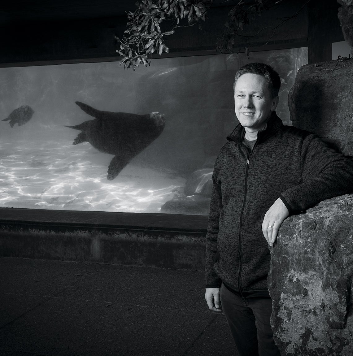 Nathan Clark chills with seals at the Pittsburgh Zoo and PPG Aquarium
