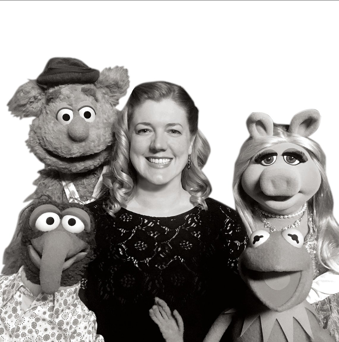 Darcy with four muppets