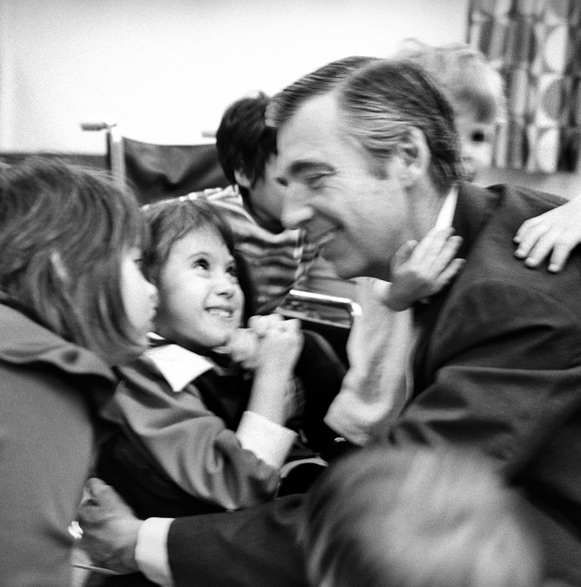 Fred Rogers with little kids, courtesy of Jim Judkis